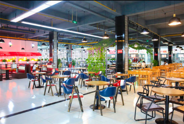 武汉学院食堂内景 网络图片