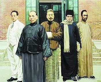 陈丹青2001年创作的油画作品《国学研究院》 回顾:清华大学文科取消复建发展过程