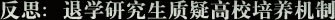 退学研究生：扩招致使研究生培养制度出现问题